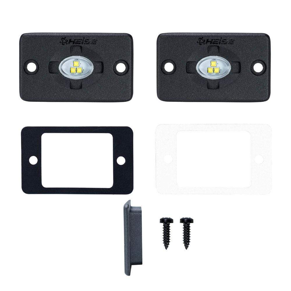 HEISE LED Lighting Systems Qualifies for Free Shipping Heise 1.5" x 3" White Flush-Mount Auxiliary Accent #HE-FMTL1