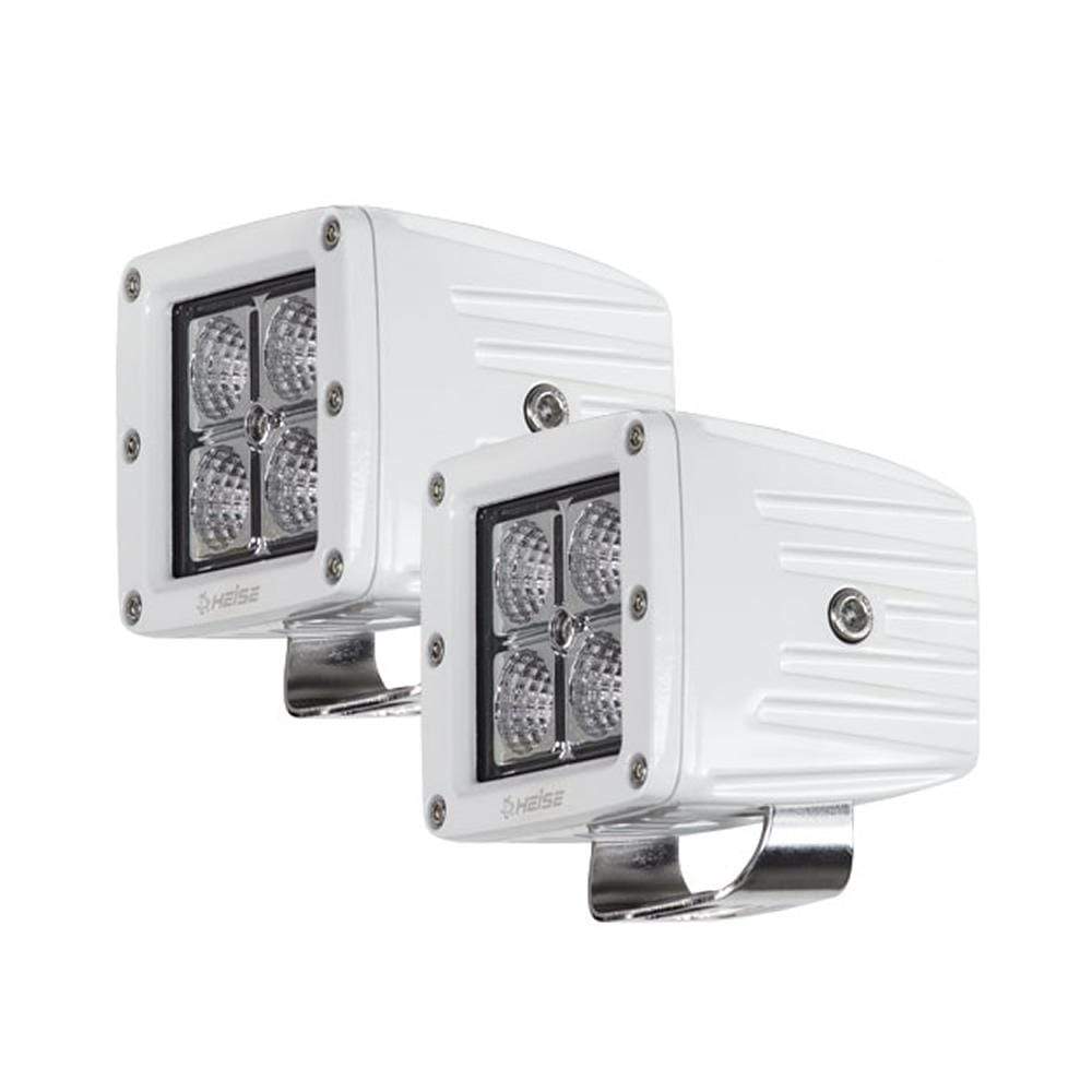 HEISE LED Lighting Systems Qualifies for Free Shipping Heise 3" 4-LED Marine Cube Light with Harness 2-pk #HE-MCL22PK