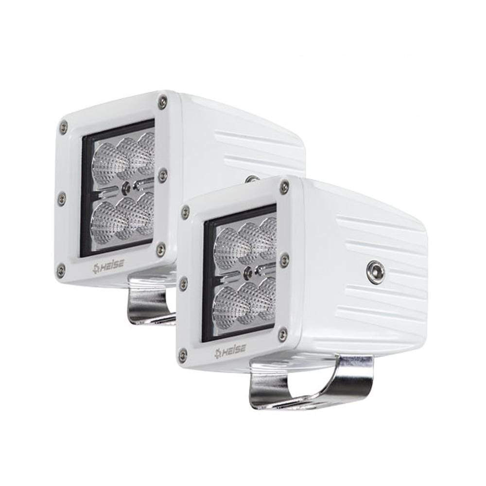 HEISE LED Lighting Systems Qualifies for Free Shipping Heise 3" 6-LED Marine Cube Light with Harness 2-pk #HE-MCL32PK