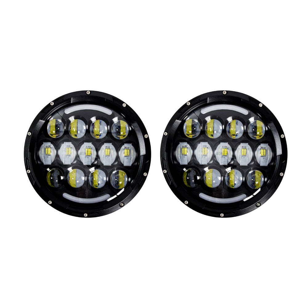 HEISE LED Lighting Systems Qualifies for Free Shipping Heise 7" LED Light with Black Face & Partial Halo 21 LED #JP-704B