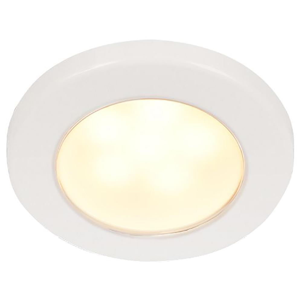 Hella EuroLED 75 3" Round 12v Warm White Screw Mount White #958109011