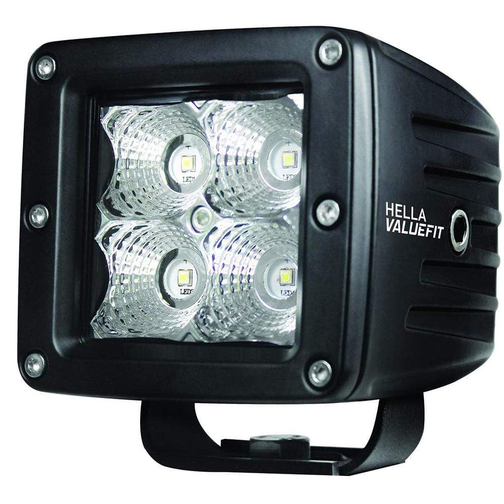 Hella Value Fit Black 4 LED Cube Flood Light #357204031