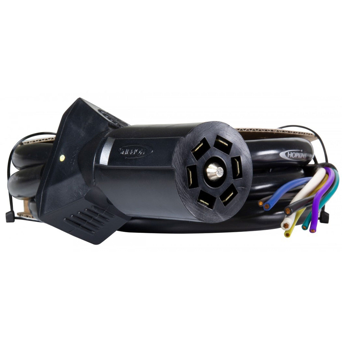 Hopkins Qualifies for Free Shipping Hopkins LED Test 7-Blade Molded Connector with Cable SAE Wiring 6' #20285