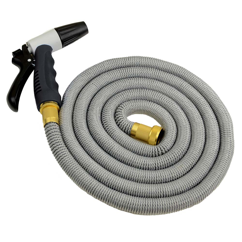 HoseCoil Qualifies for Free Shipping Hosecoil Gray Expandable 25' with Nozzle and Bag #HCE25K-GRAY