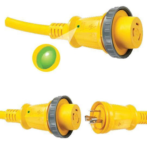 Hubbell Qualifies for Free Shipping Hubbell 30a 50' Shore Power Cord Yellow #HBL61CM08LED