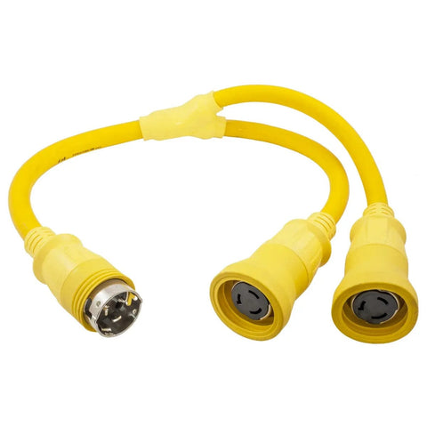 Hubbell Qualifies for Free Shipping Hubbell Y-Adapter 2 50a 125v Cords #HBL64CM55