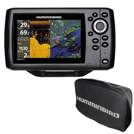 Humminbird Qualifies for Free Shipping Humminbird Helix 5 CHIRP Di GPS G2 Combo Free Cover #410220-1\COVER