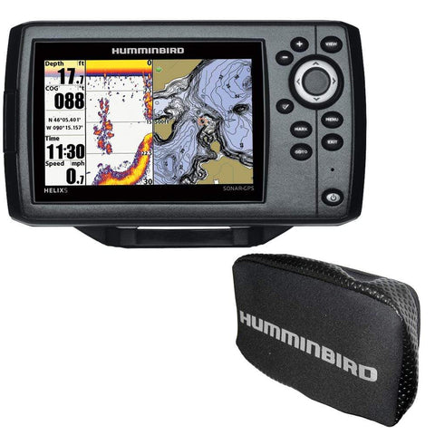 Humminbird Qualifies for Free Shipping Humminbird Helix 5 CHIRP GPS G2 Combo Free Cover #410210-1\COVER