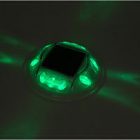 Hydro Glow Round Solar Dock Light Green #C1G