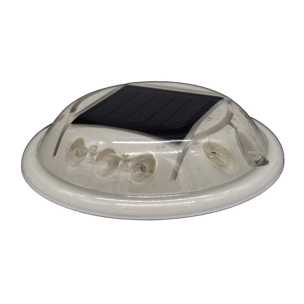 Hydro Glow Qualifies for Free Shipping Hydro Glow Round Solar Dock Light White #C1W