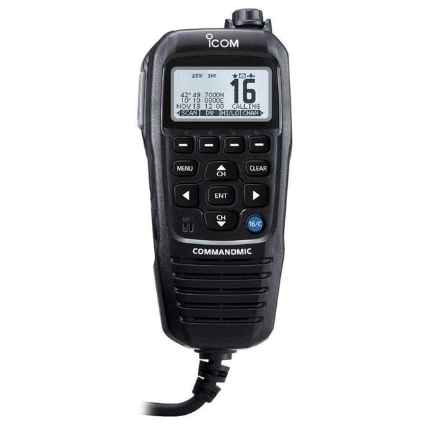 Icom Qualifies for Free Shipping Icom COMMANDMIC IV with White Backlit LCD In Black #HM195GB
