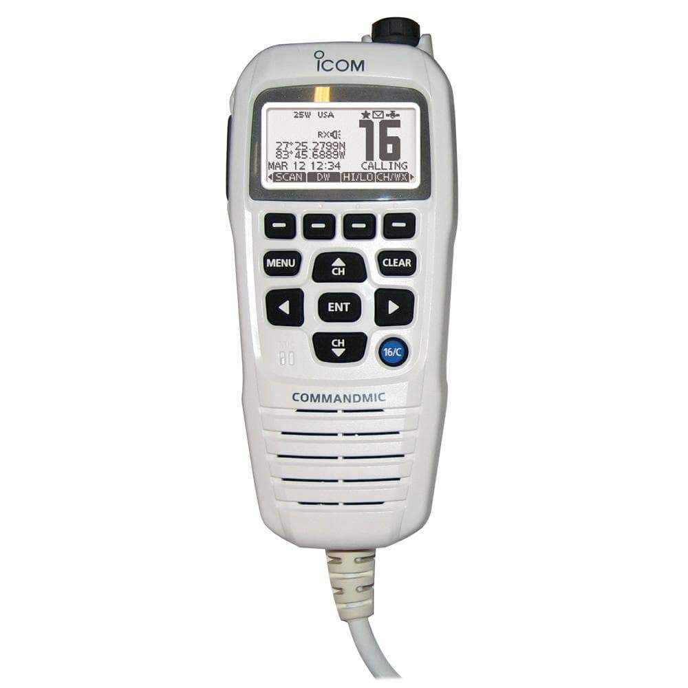Icom Qualifies for Free Shipping Icom COMMANDMIC IV with White Backlit LCD In Super White #HM195GW