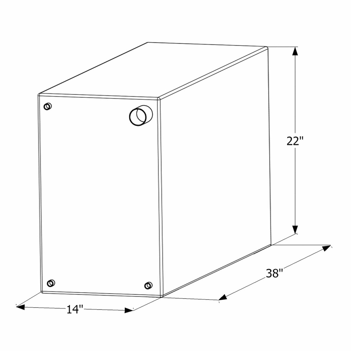 ICON Not Qualified for Free Shipping ICON Fresh Water Tank 1/2" FTP & 1-1/4" Filler WT2453 50-Gallon #12453