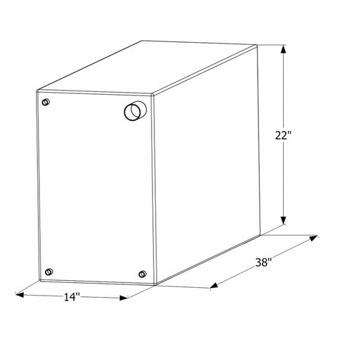 ICON Not Qualified for Free Shipping ICON Fresh Water Tank 1/2" FTP & 1-1/4" Filler WT2453 50-Gallon #12453