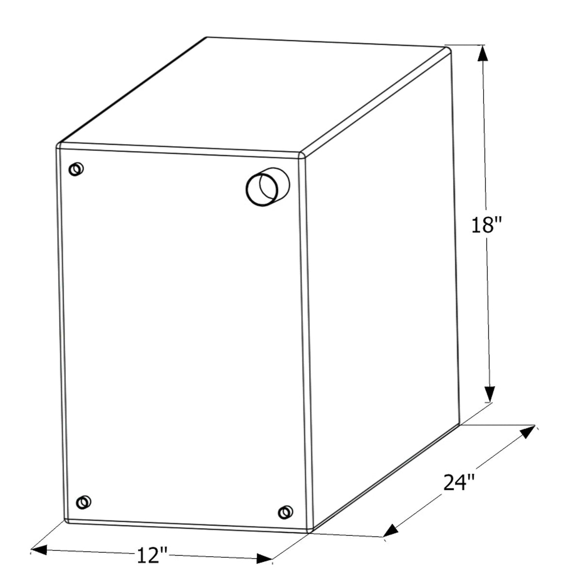 ICON Not Qualified for Free Shipping ICON Fresh Water Tank 1/2" FTP & 1-1/4" Filler WT2454 20-Gallon #12454