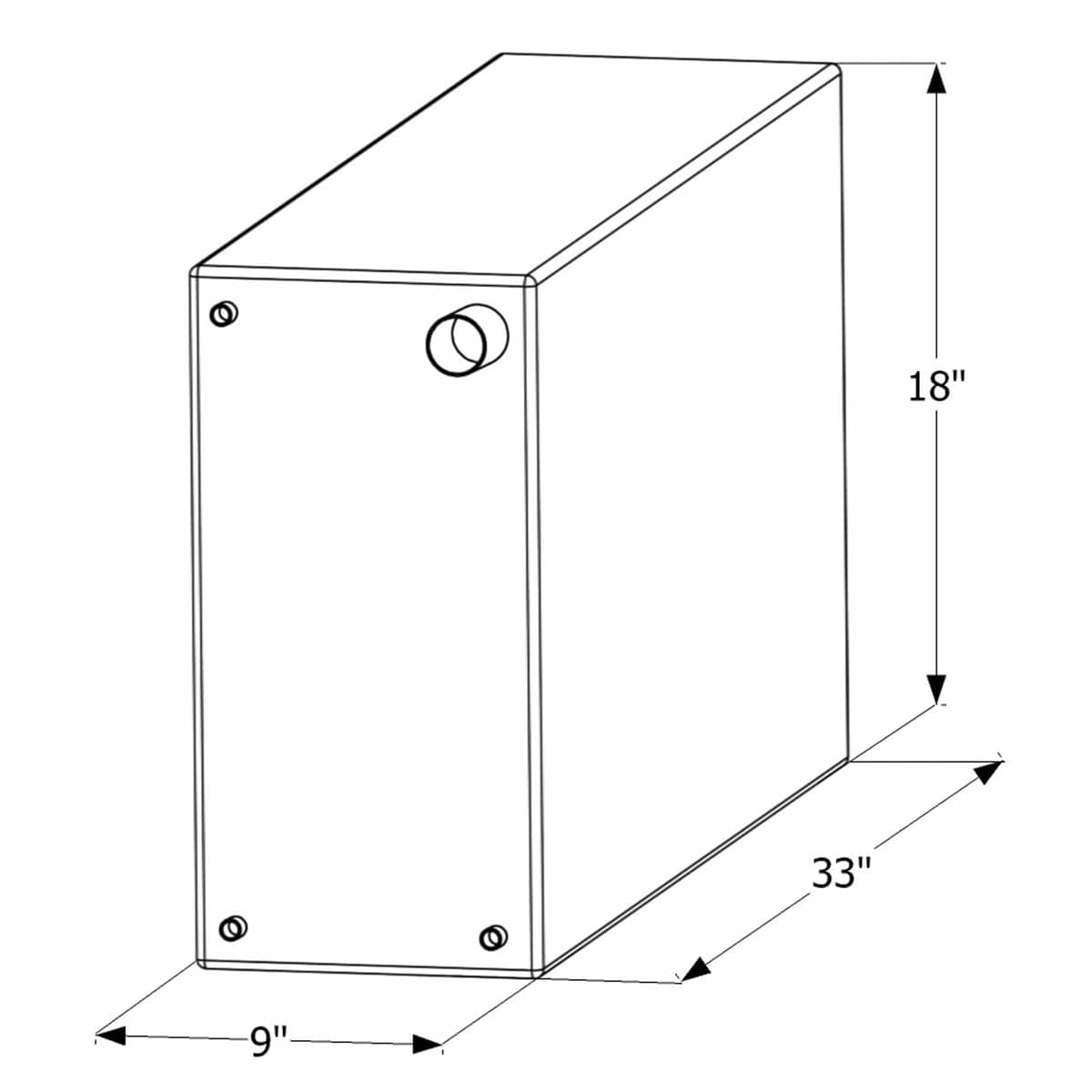 ICON Not Qualified for Free Shipping ICON Fresh Water Tank 1/2" FTP & 1-1/4" Filler WT2455 20-Gallon #12455