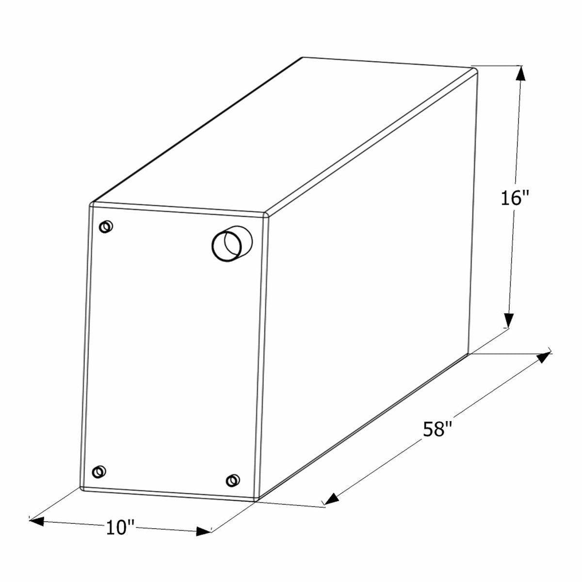 ICON Not Qualified for Free Shipping ICON Fresh Water Tank 1/2" FTP & 1-1/4" Filler WT2457 38-Gallon #12457