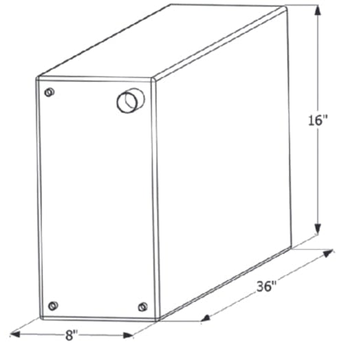 ICON Not Qualified for Free Shipping ICON Fresh Water Tank 36" x 16" x 8" 20-Gallon #12732