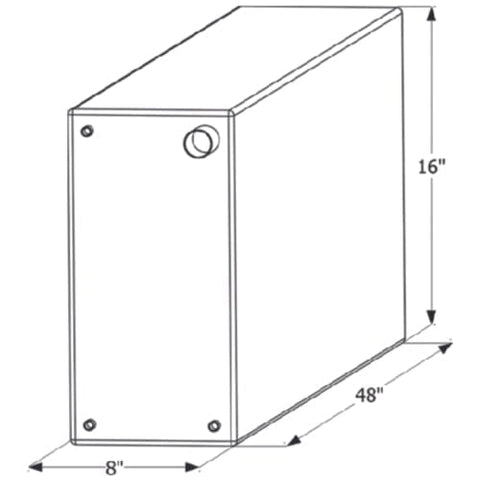 ICON Not Qualified for Free Shipping ICON Fresh Water Tank 48" x 16" x 8" 25-Gallon #12733