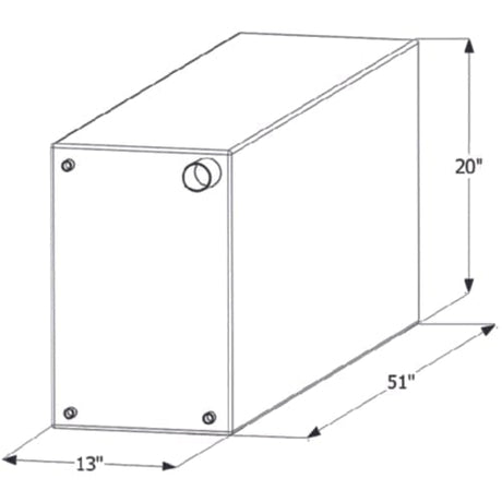 ICON Not Qualified for Free Shipping ICON Fresh Water Tank 51" x 20" x 13" 54-Gallon #12716