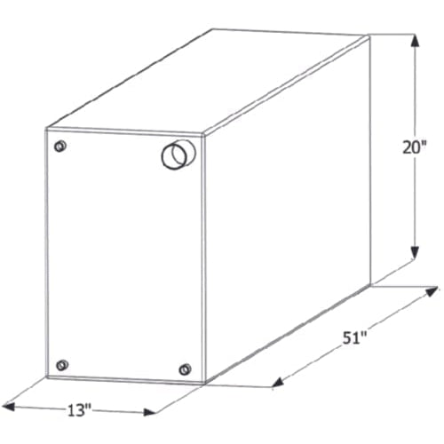 ICON Not Qualified for Free Shipping ICON Fresh Water Tank 51" x 20" x 13" 54-Gallon #12716