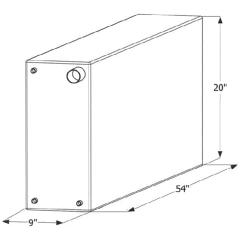 ICON Not Qualified for Free Shipping ICON Fresh Water Tank 54" x 20" x 9" 39-Gallon #12714