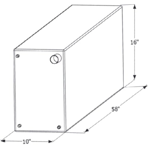 ICON Not Qualified for Free Shipping ICON Fresh Water Tank 58" x 16" x 10" 38-Gallon #12721