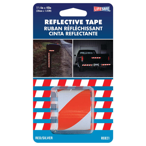 Incom Qualifies for Free Shipping Incom Life Safe Red/Silver Reflective Tape 1.5" 40" Eng. Grade #RE821
