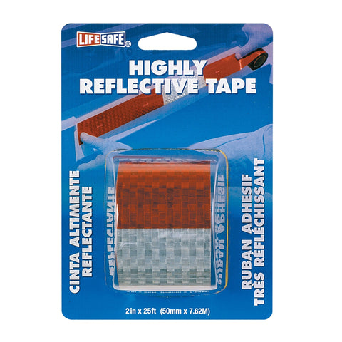Incom Qualifies for Free Shipping Incom Life Safe Red/Silver Reflective Tape 2" x 12' 4 Strips #RE206