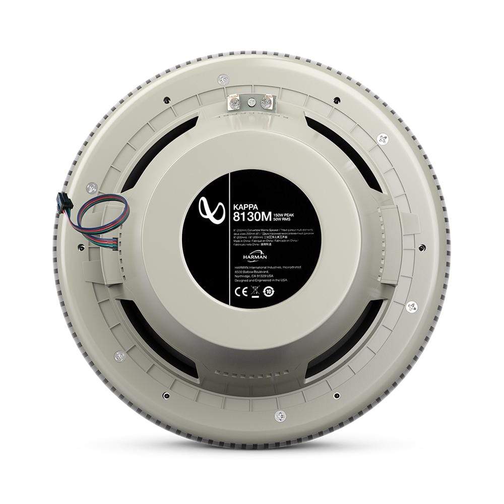 Infinity 8" Coaxial Marine RGB Speakers White Kappa Series #KAPPA8130M