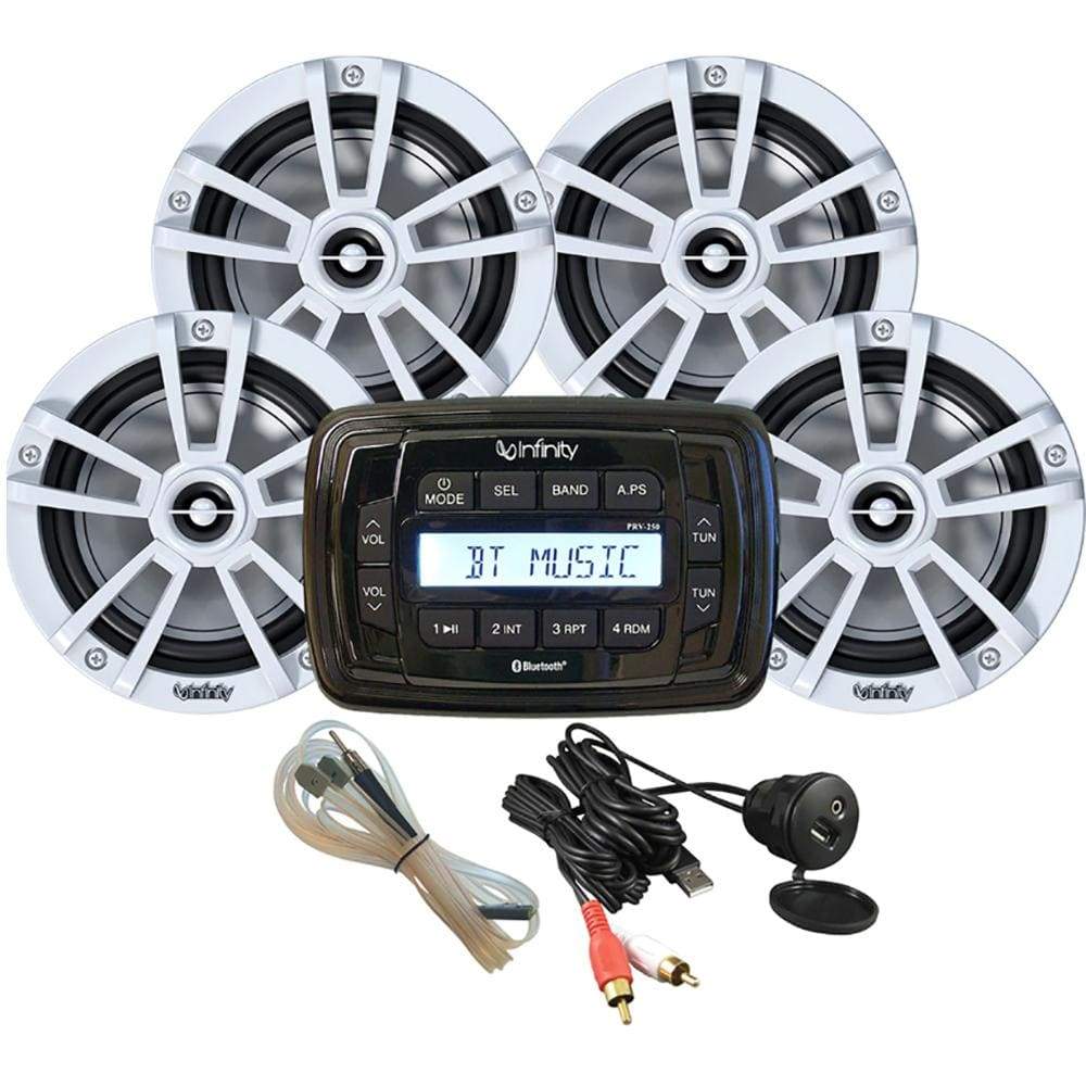 Infinity MPK250 Package with 4 White INF622MWB Speakers #INFMPK250-4W