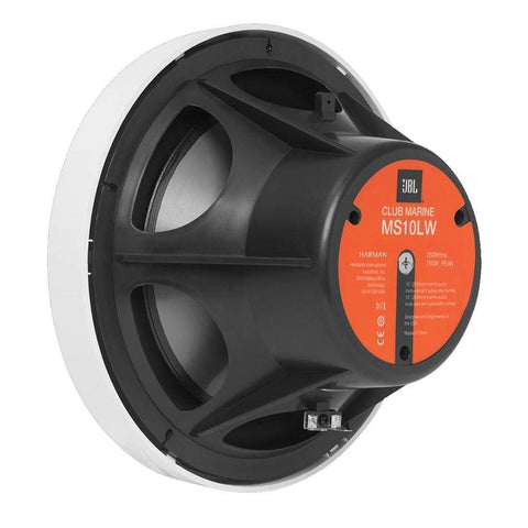 JBL Audio Qualifies for Free Shipping JBL 10" 750w Subwoofer RGB Illuminated White Grill #JBLMS10LW