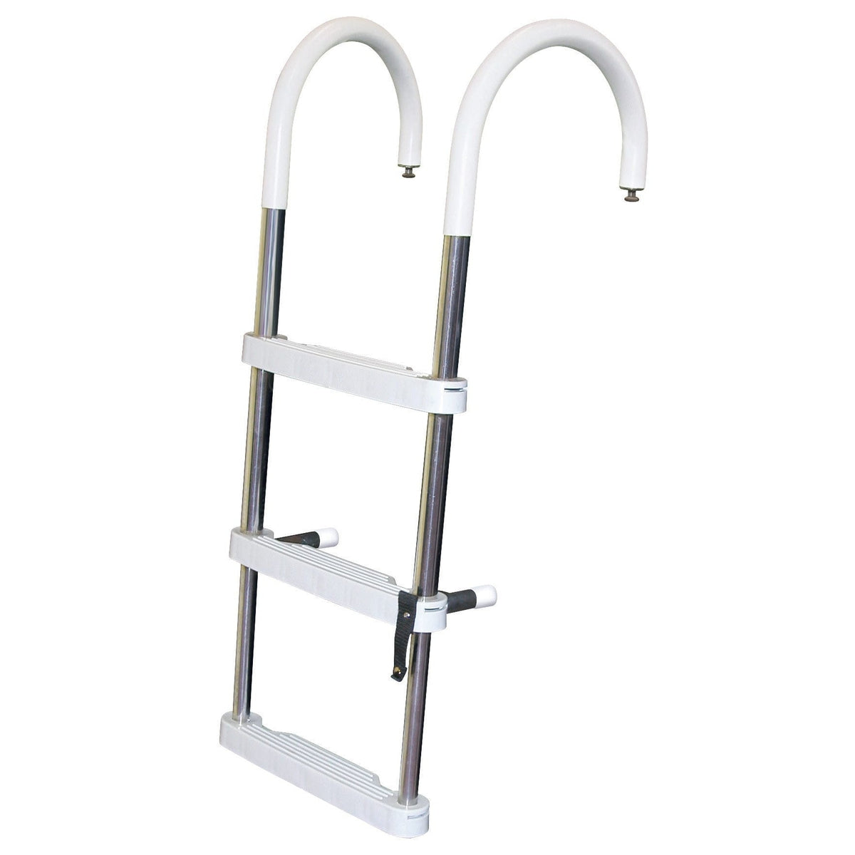 JIF Marine Products Not Qualified for Free Shipping JIF Marine Products 3-Step Telescoping Pontoon Ladder #DUF3