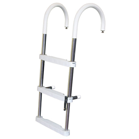 JIF Marine Products Not Qualified for Free Shipping JIF Marine Products 3-Step Telescoping Pontoon Ladder #DUF3