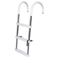 JIF Marine Products Not Qualified for Free Shipping JIF Marine Products 3-Step Telescoping Pontoon Ladder #DUF3
