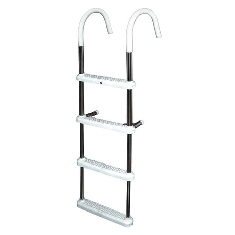 JIF Marine Products Qualifies for Free Shipping JIF Marine Products 4-Step Gunwale 11" Hook Ladder SS 316 #DMT4-11
