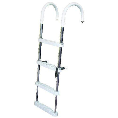 JIF Marine Products Not Qualified for Free Shipping JIF Marine Products 4-Step Telescoping Pontoon Ladder #DUF4