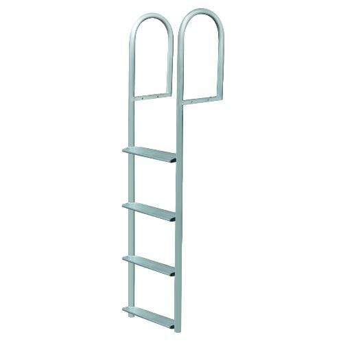 JIF Marine Products Not Qualified for Free Shipping JIF Marine Products Stationary Ladder Aluminum Wide 4-Step #DJV4W