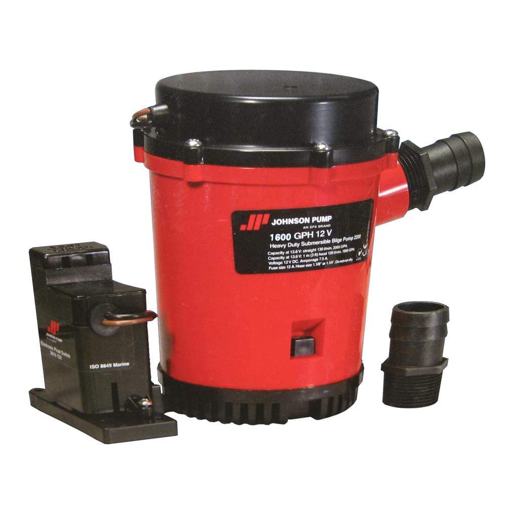 Johnson Pump Qualifies for Free Shipping Johnson Pump 1600 GPH Auto Bilge Pump with Mag Switch 12v #01604-00