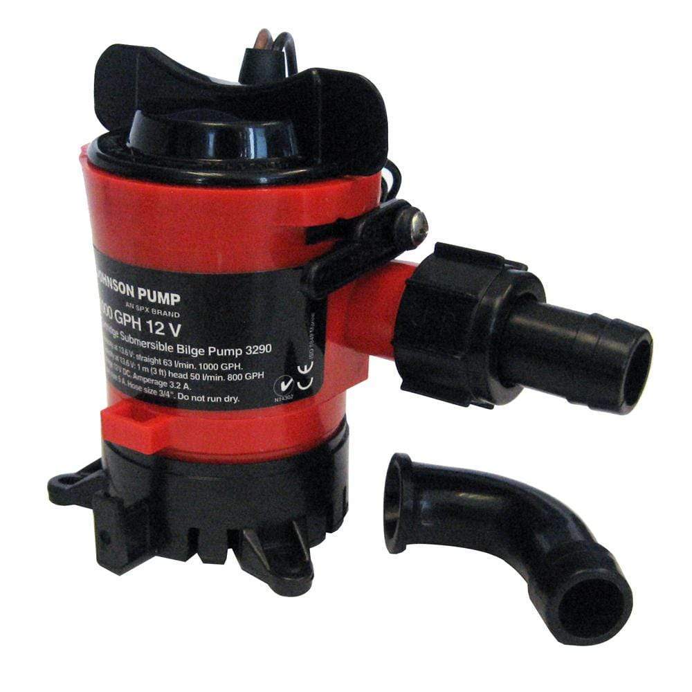 Johnson Pump Qualifies for Free Shipping Johnson Pump 500 GPH Bilge Pump 3/4" Hose 12v Dura Ports #32503