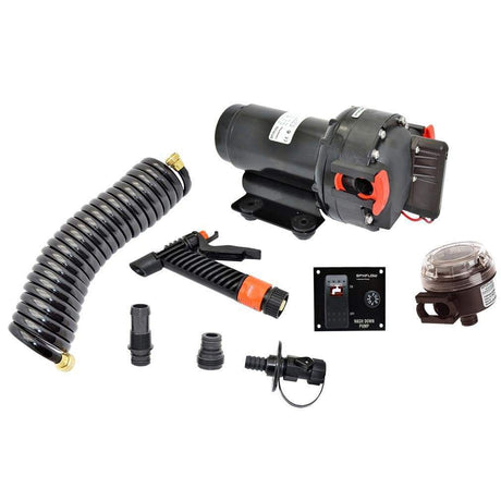 Johnson Pump Qualifies for Free Shipping Johnson Pump Aqua Jet 5.2 GPM Wash Down Pump Kit & Hose 24v #64534-24