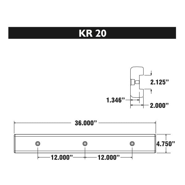 K & R Dock Products In-Store Pickup Only K&R Black Super Cushion 2" Slot #SC-KR20B