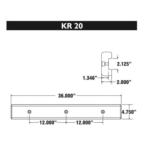 K & R Dock Products In-Store Pickup Only K&R Black Super Cushion 2" Slot #SC-KR20B