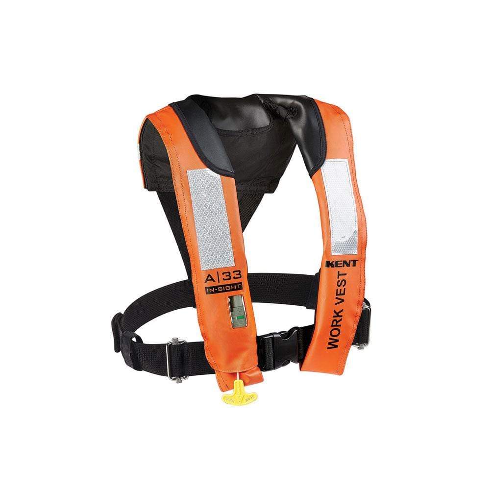Kent Sporting Goods Hazardous Item - Not Qualified for Free Shipping KENT A-33 In-Sight Automatic Inflatable Work Vest #153200-200-004-13