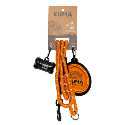 Kuma Outdoor Gear Qualifies for Free Shipping Kuma Outdoor Gear 3-In-1 Dog Leash Orange/Gray #KM-31DL-ORG