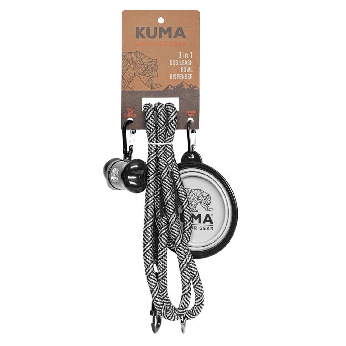 Kuma Outdoor Gear Qualifies for Free Shipping Kuma Outdoor Gear 3-In-1 Dog Leash White/Black #KM-31DL-WB
