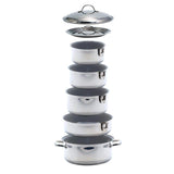 Kuuma Products Qualifies for Free Shipping Kuuma 10-Piece Ceramic Nesting Cookware Set Stainless #58376