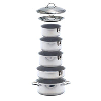 Kuuma Products Qualifies for Free Shipping Kuuma 10-Piece Ceramic Nesting Cookware Set Stainless #58376