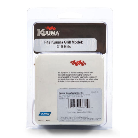 Kuuma Products Qualifies for Free Shipping Kuuma Twist Lock Regulator for 316 Elite #58358
