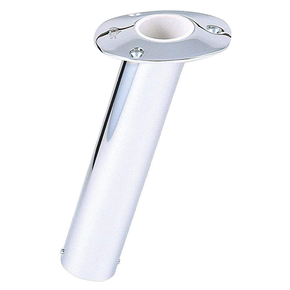 Lee's Tackle Inc. Qualifies for Free Shipping Lee's 15-Degree Stainless Flush-Mount Rod Holder 2.25" OD #RH534HS